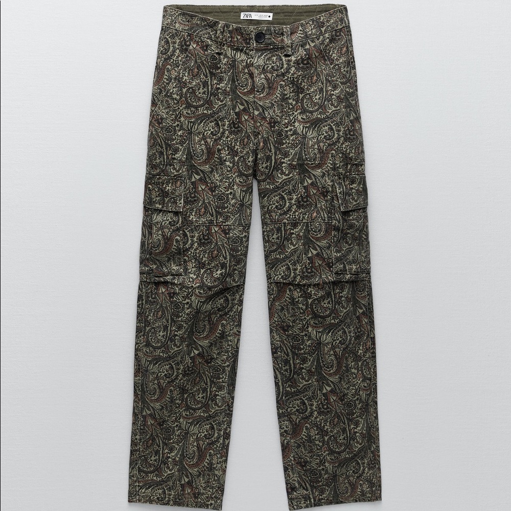 Zara Printed Cargo Pants
